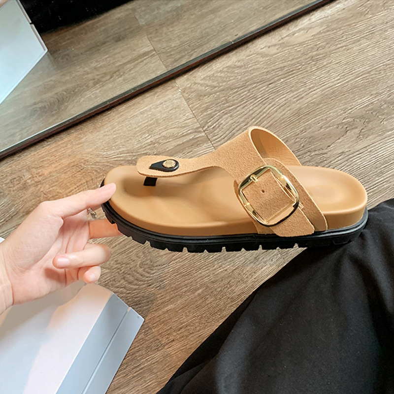 Mori leather vintage cork flat Birkenstock sandals