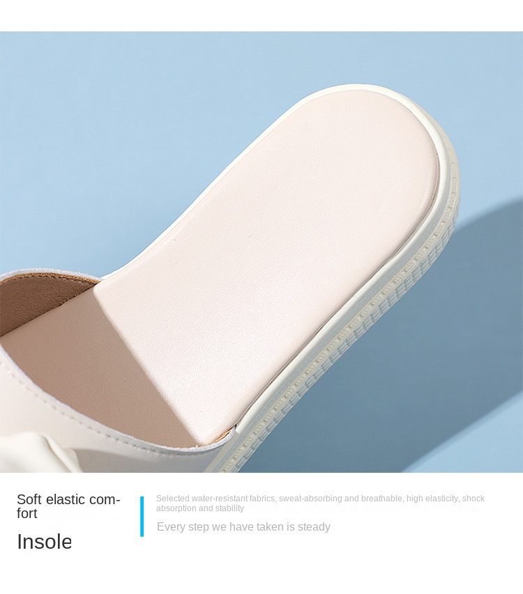 New bow one-line soft-soled slippers