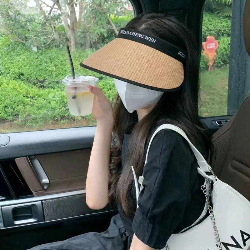 New bow straw hat with big brim