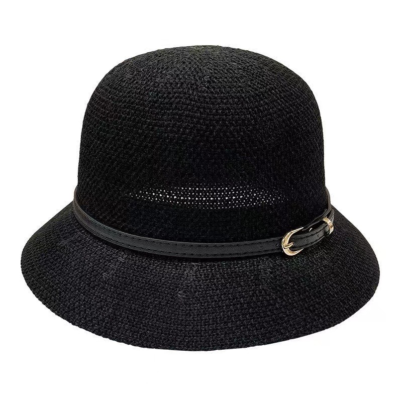 New bow straw hat with big brim