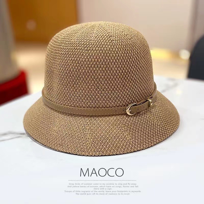 New bow straw hat with big brim