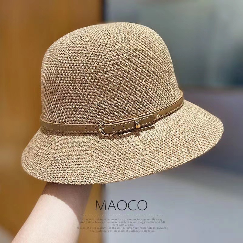 New bow straw hat with big brim