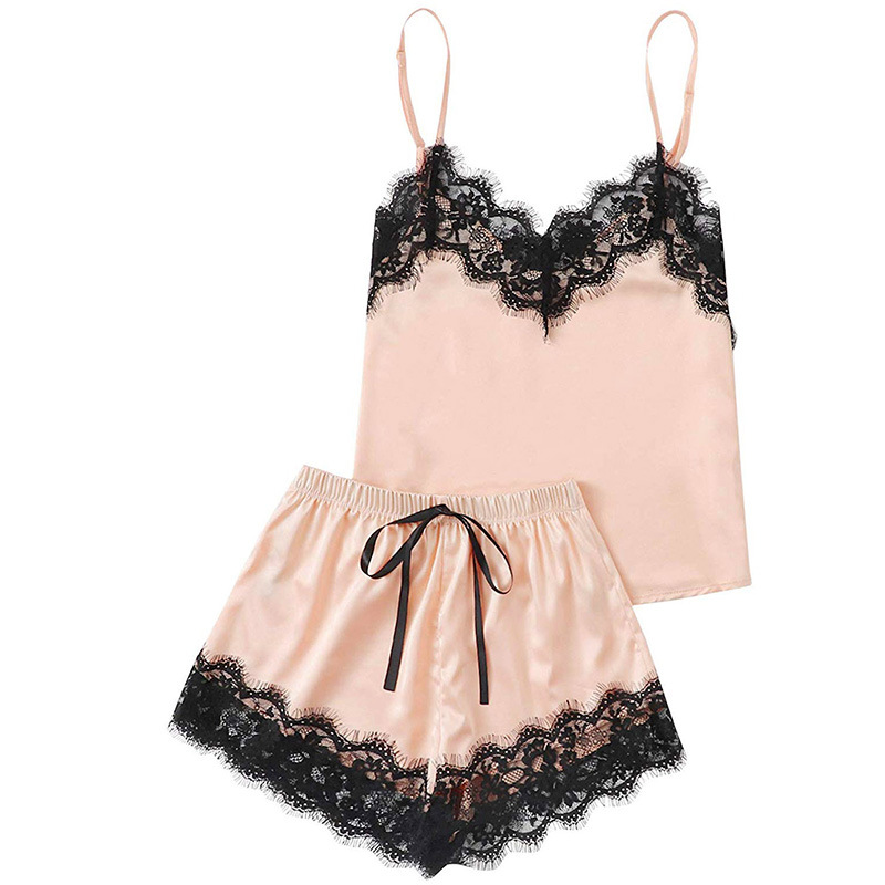 New camisole pajama sleeveless lace set for women