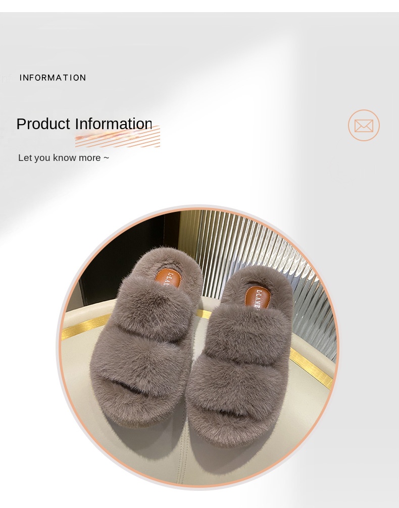New classic solid color thick 6CM fluffy slippers