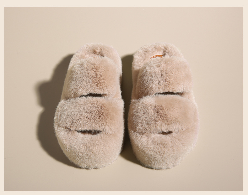 New classic solid color thick 6CM fluffy slippers
