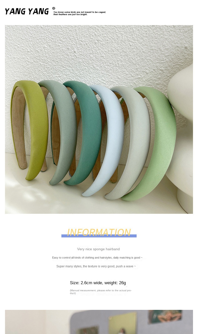 New high top headband Sponge wide edge headband