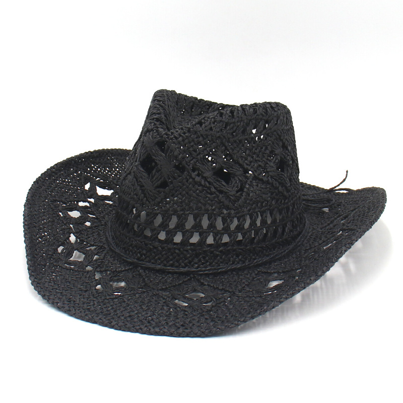 New hollow cowboy hat hand-woven straw hat