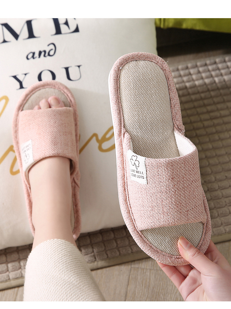 New home linen slippers