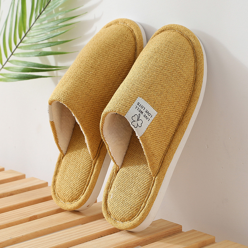 New home linen slippers