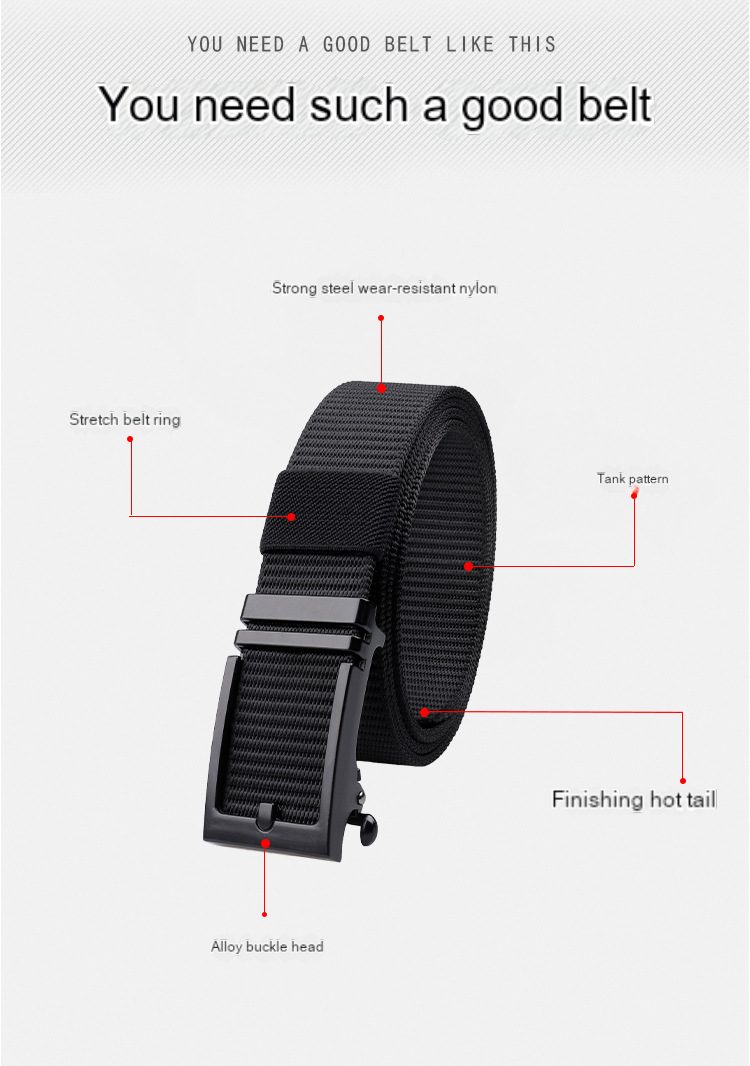 New imitation needle buckle automatic buckle belt