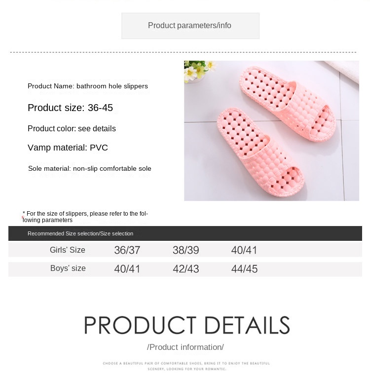 New plastic blowout slippers for summer