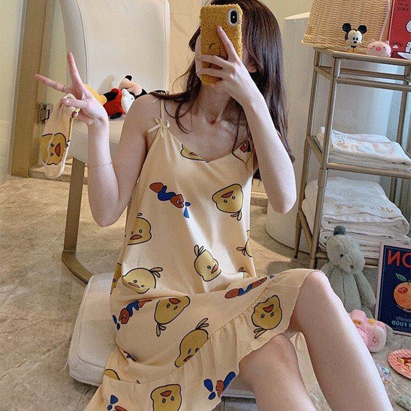 New slip dress with chest pad and eye mask nightdress