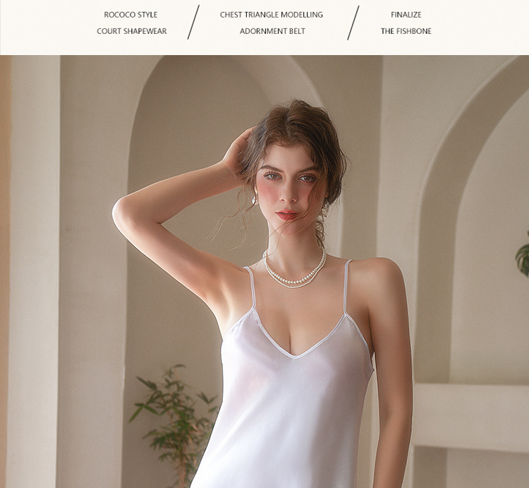 New slip nightdress sexy imitation silk adjustable strap skirt