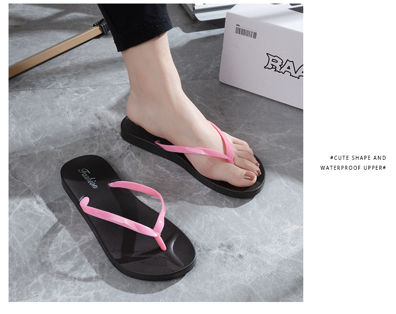 Non-slip bathroom soft bottom flip-flops