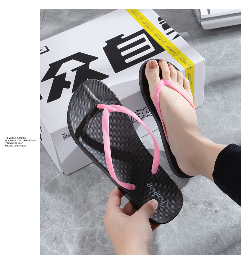 Non-slip bathroom soft bottom flip-flops