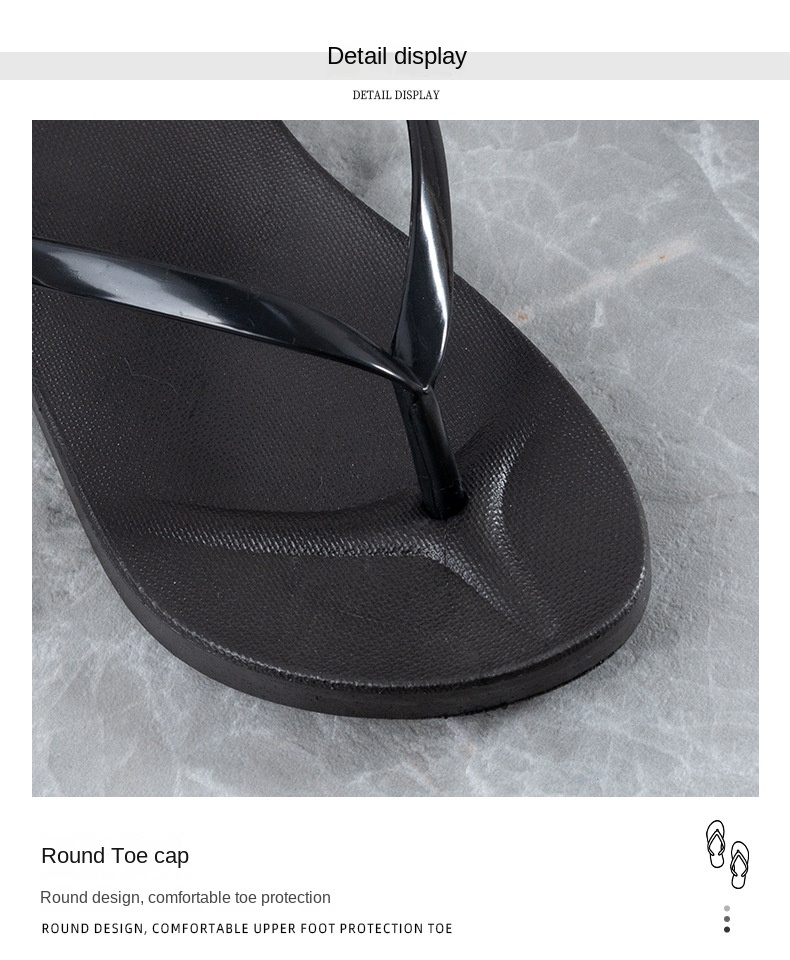 Non-slip bathroom soft bottom flip-flops