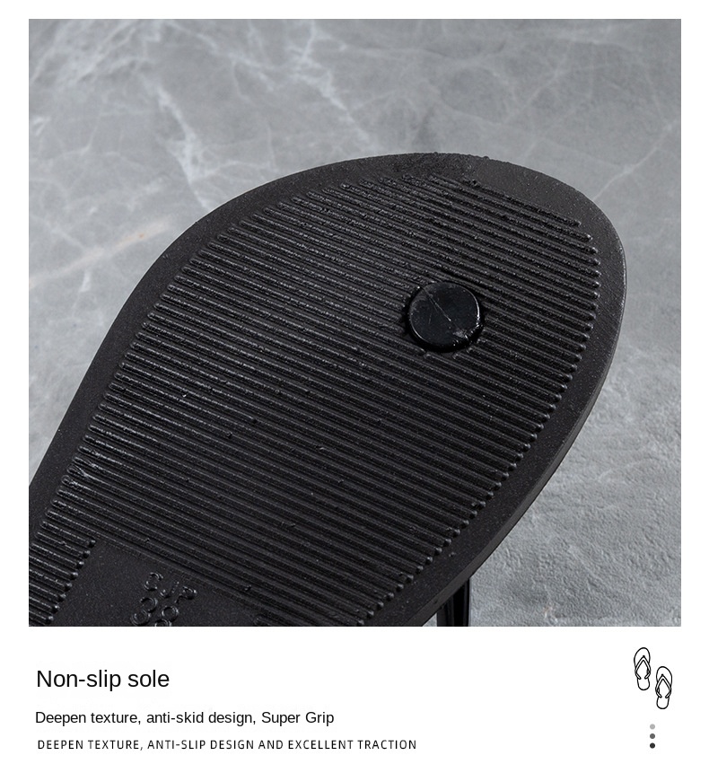 Non-slip bathroom soft bottom flip-flops