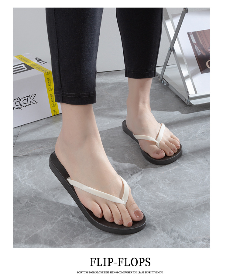 Non-slip bathroom soft bottom flip-flops