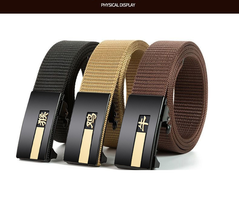 Nylon braided canvas belt