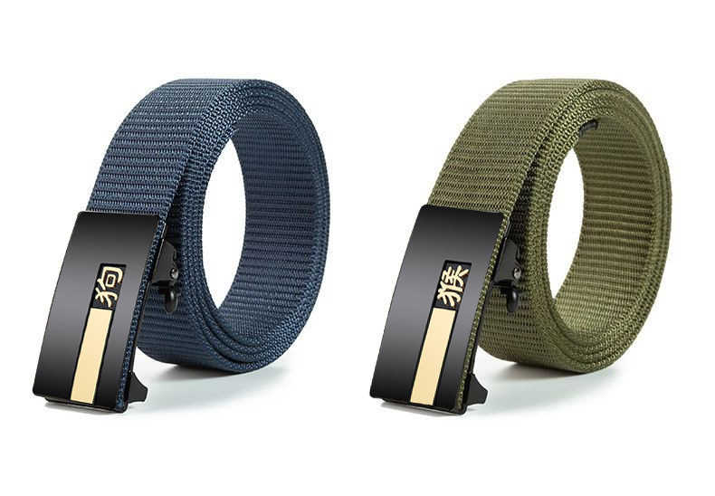 Nylon braided canvas belt