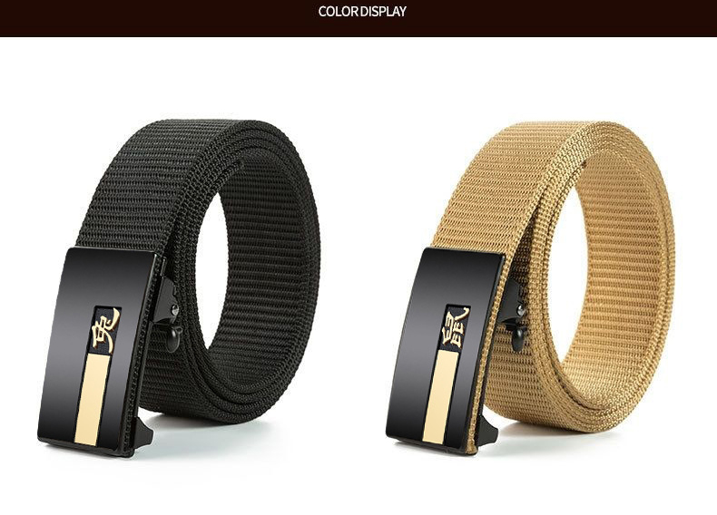 Nylon braided canvas belt