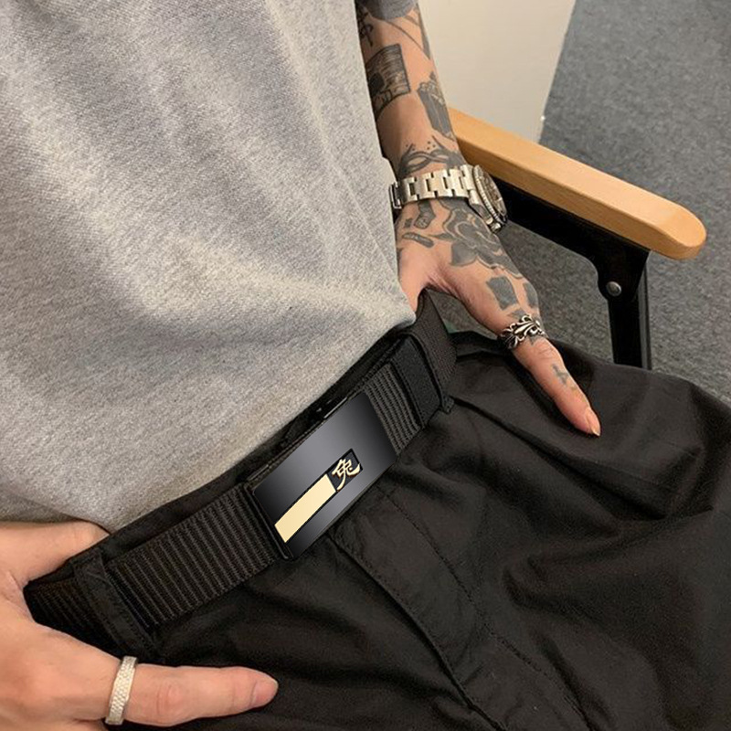 Nylon braided canvas belt