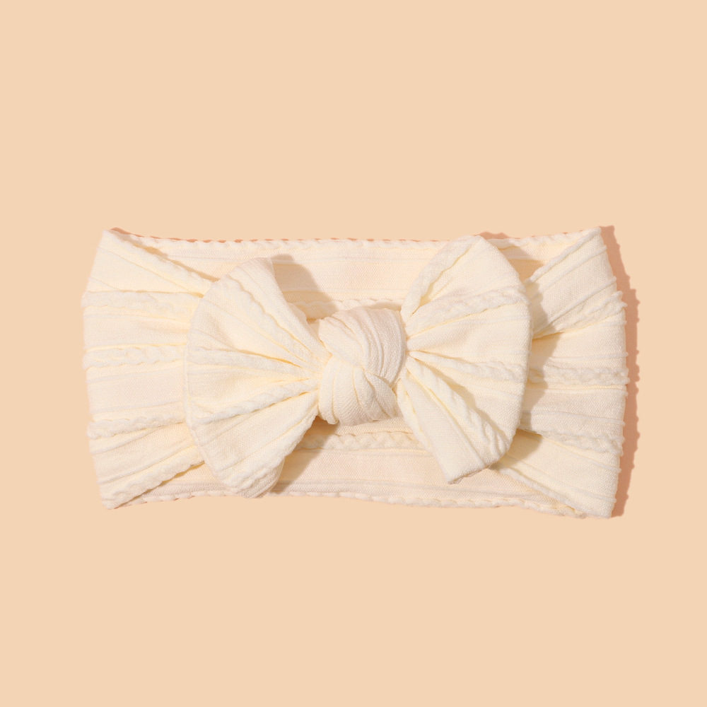 Nylon jacquard bow new color baby headband