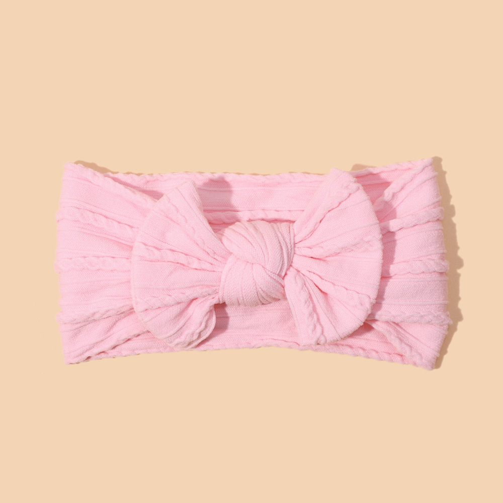 Nylon jacquard bow new color baby headband