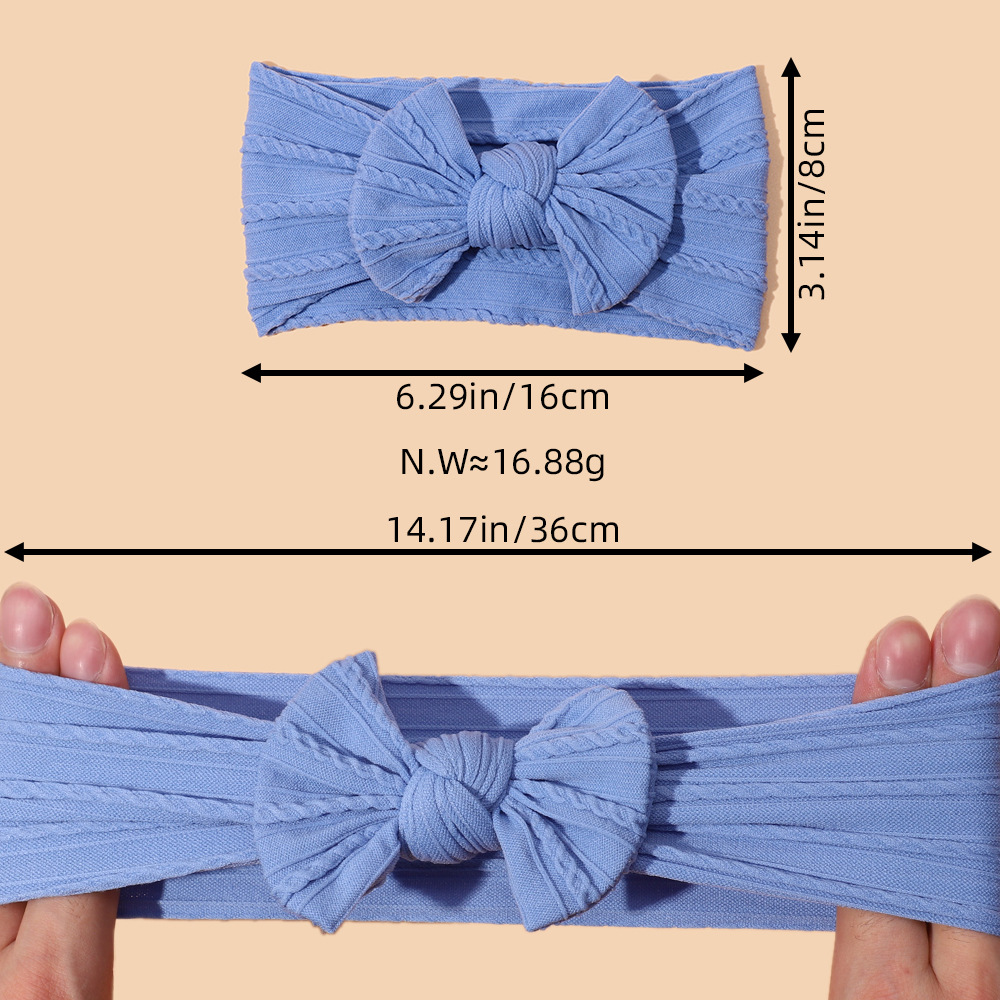 Nylon jacquard bow new color baby headband