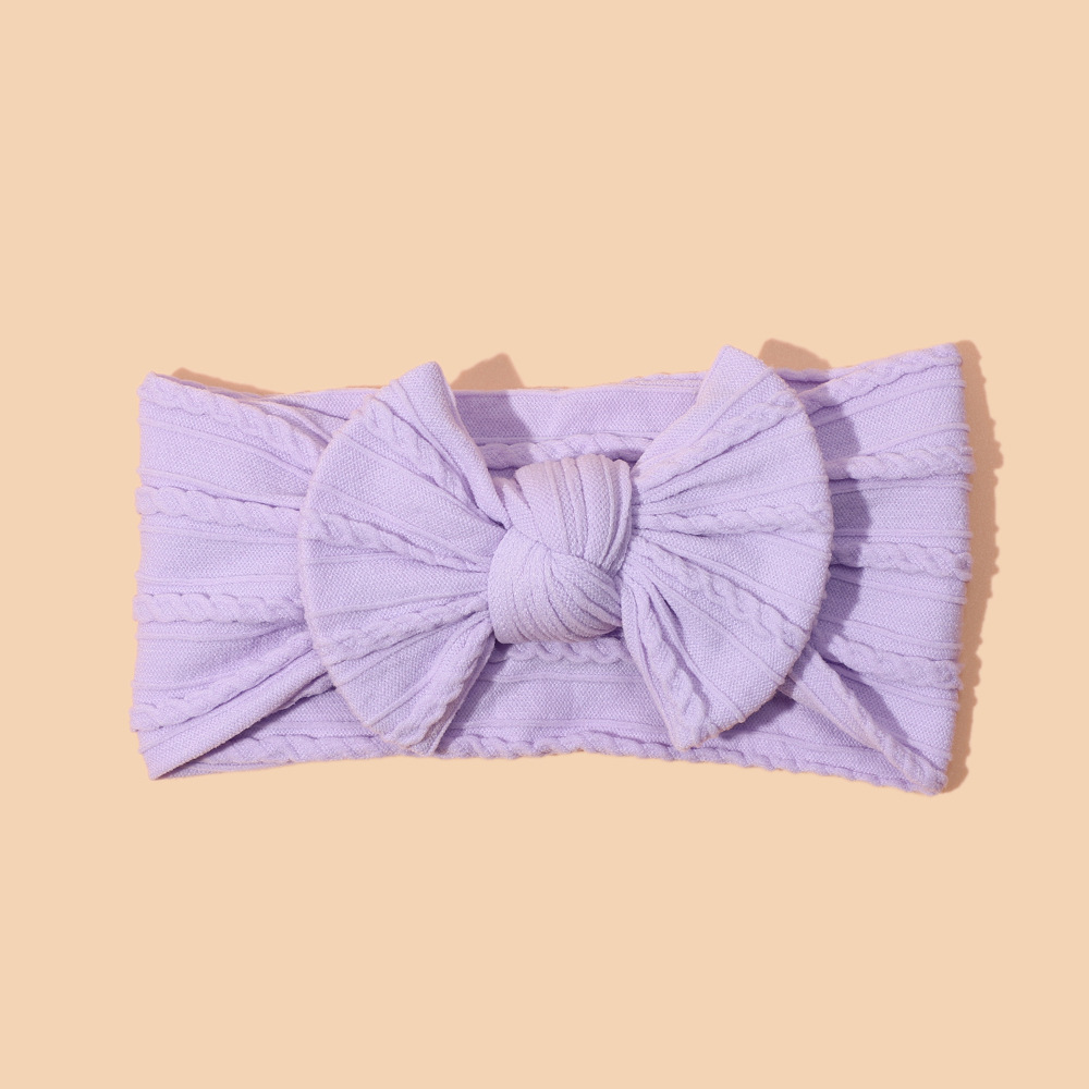 Nylon jacquard bow new color baby headband
