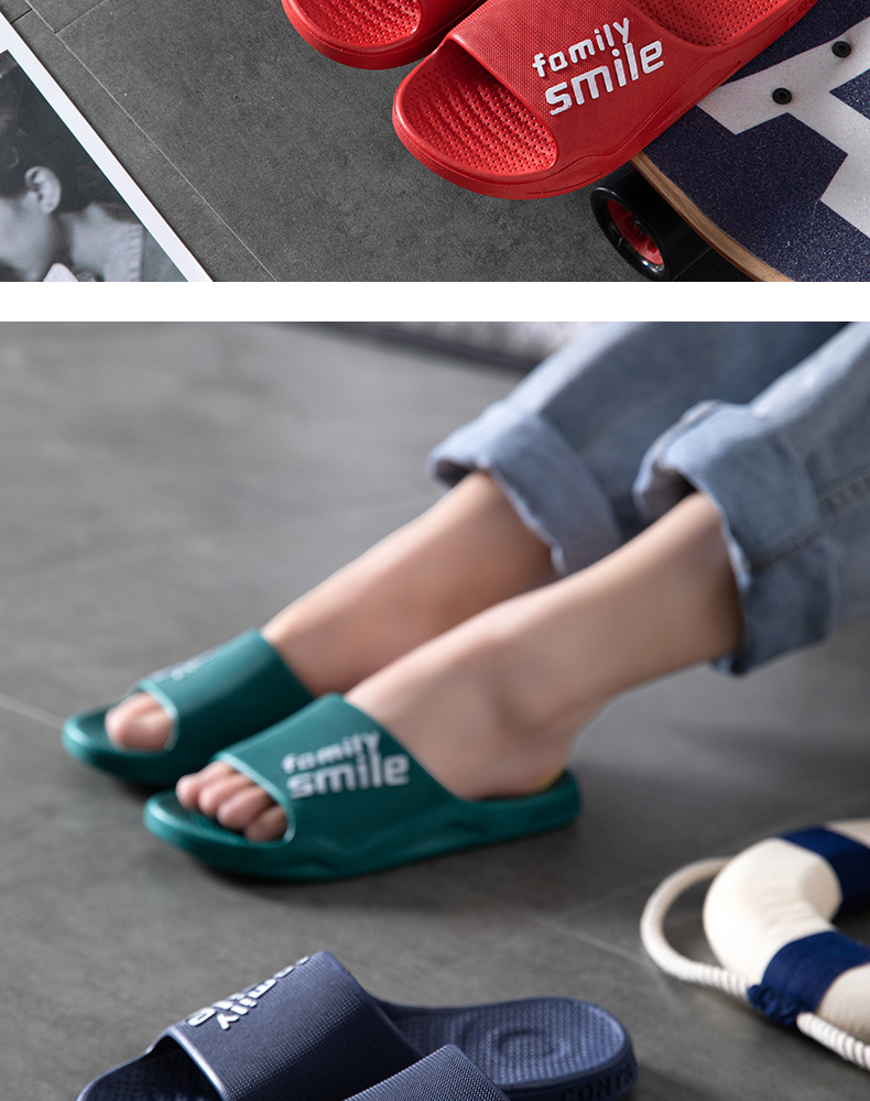 PVC soft-soled slippers for home couple shower