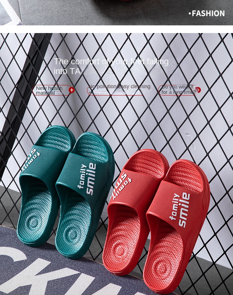 PVC soft-soled slippers for home couple shower