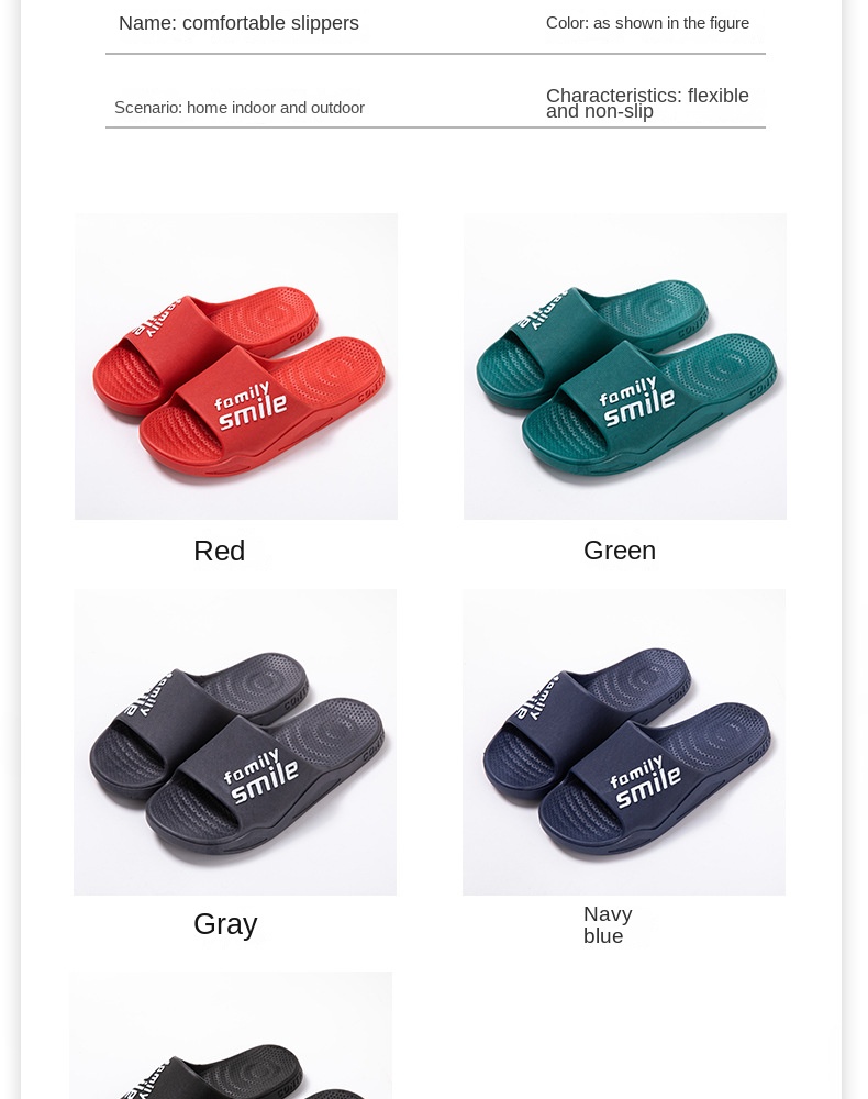 PVC soft-soled slippers for home couple shower