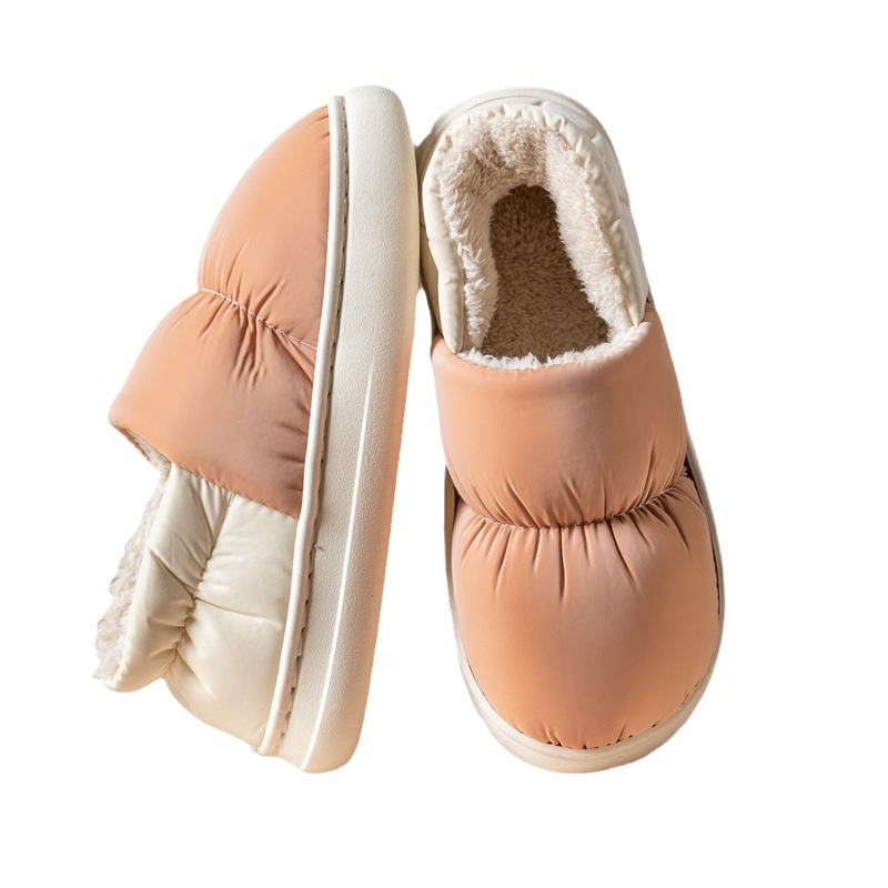 Padded down slippers for couples