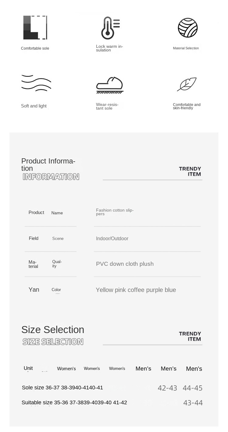 Padded down slippers for couples