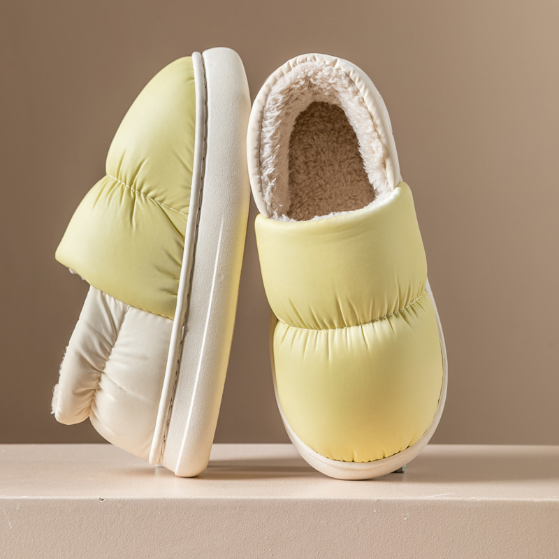 Padded down slippers for couples
