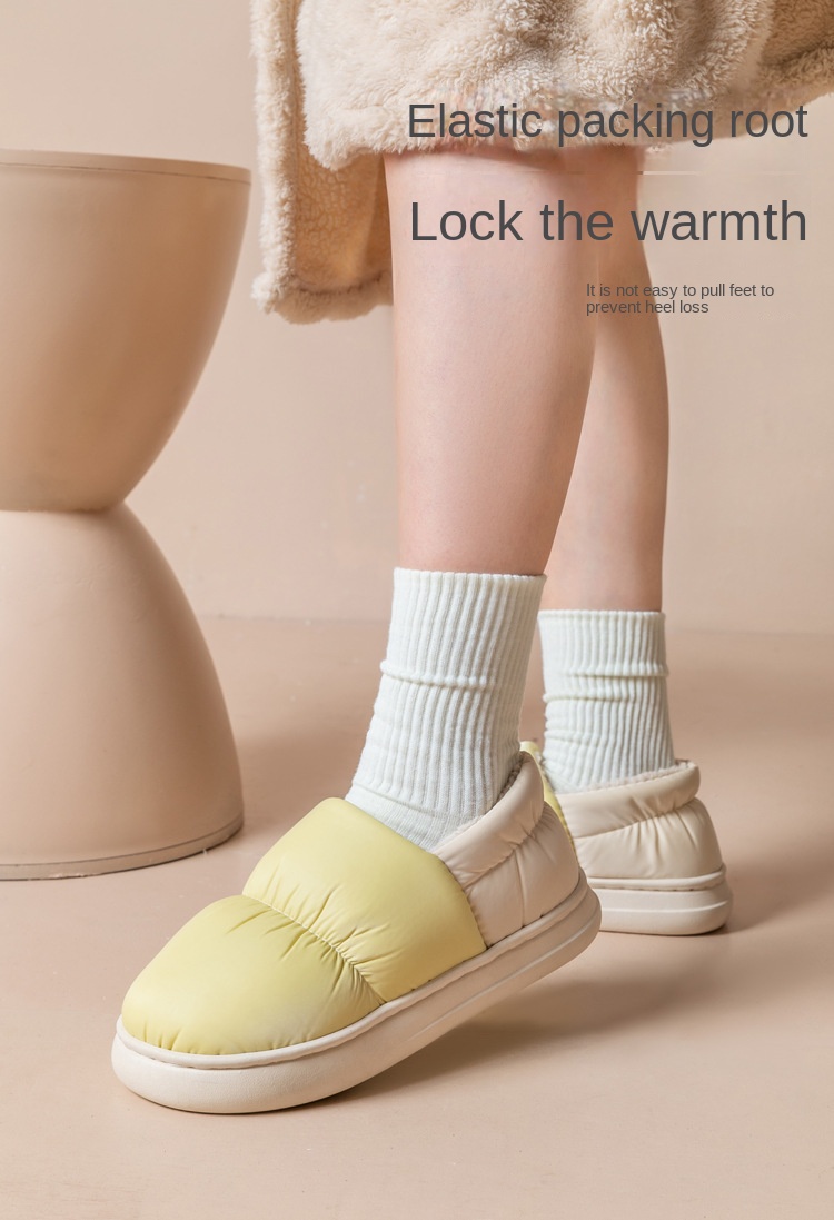 Padded down slippers for couples