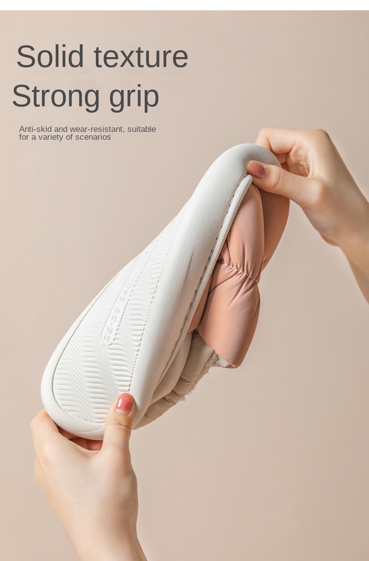 Padded down slippers for couples