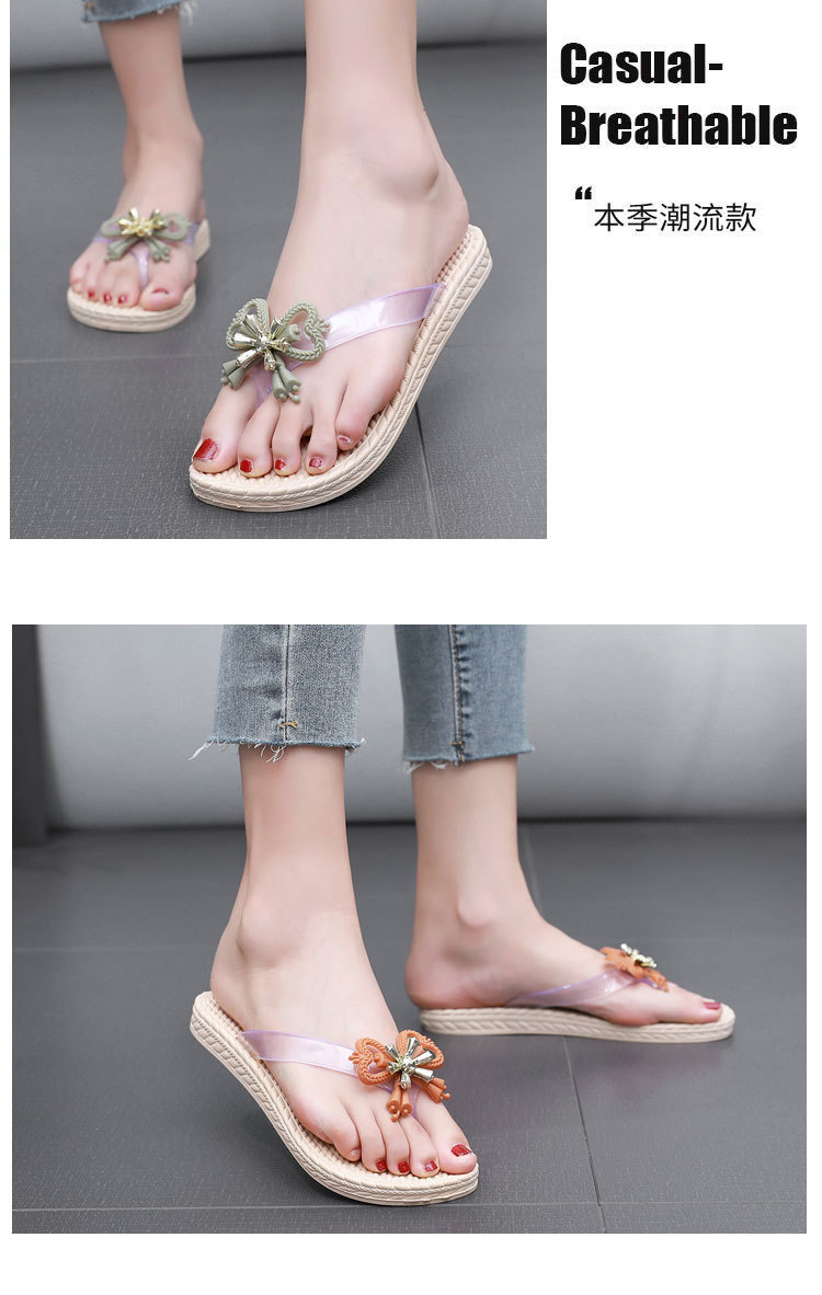 Plastic flip-flops with flowers
