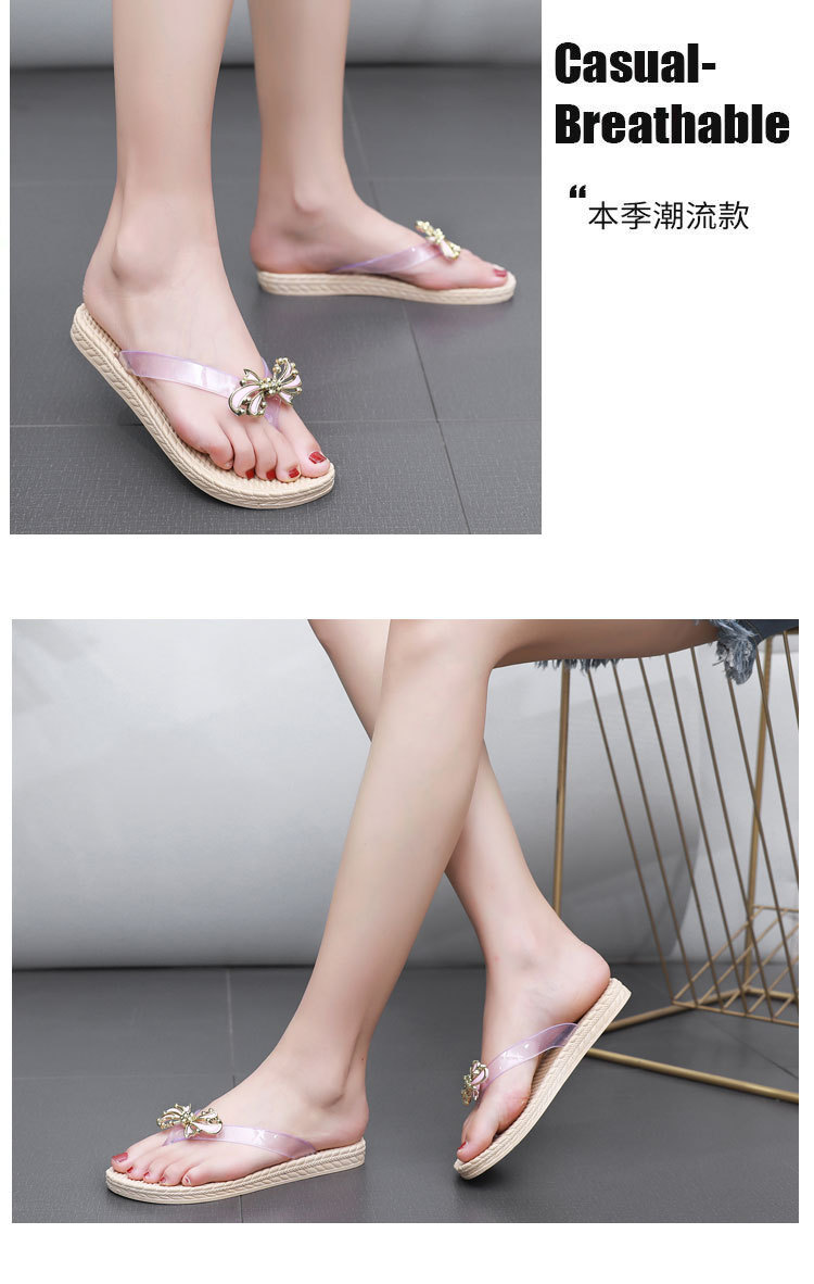 Plastic flip-flops with flowers