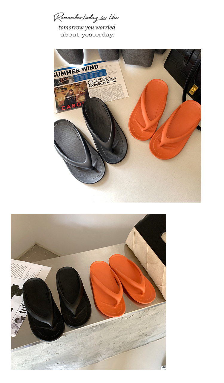 Platform beach flip-flops for couples