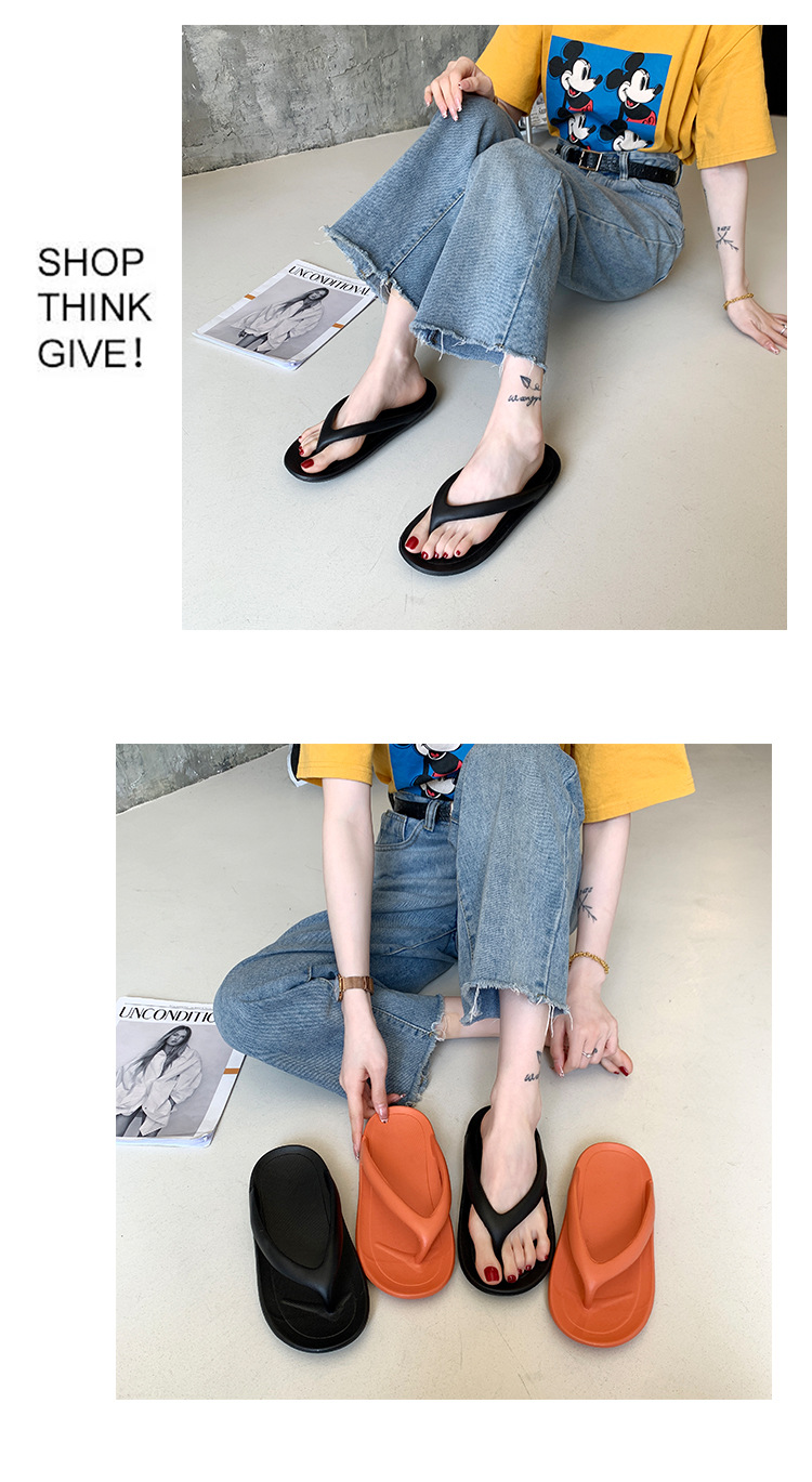 Platform beach flip-flops for couples