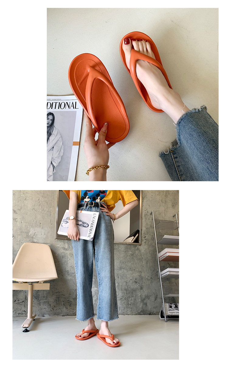 Platform beach flip-flops for couples