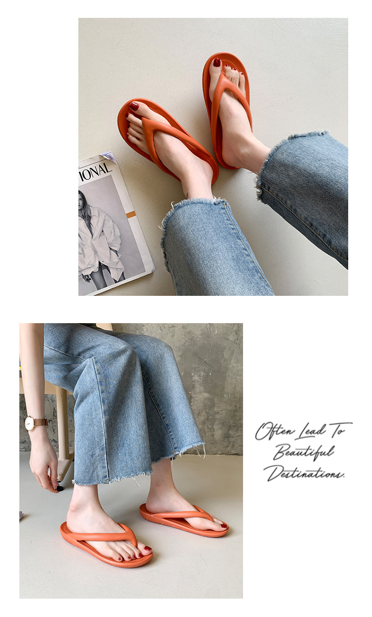 Platform beach flip-flops for couples