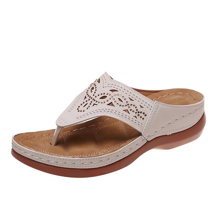 Platform flip-flops and wedge slippers