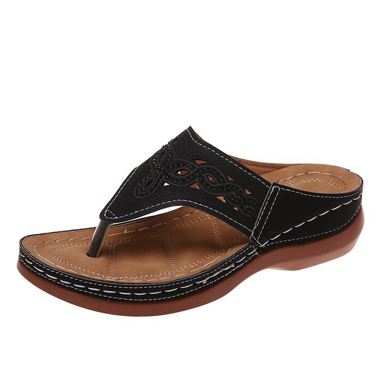 Platform flip-flops and wedge slippers