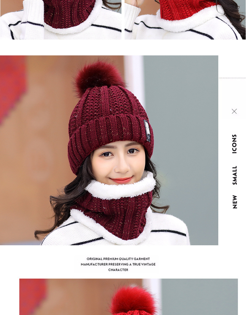 Plus fleece hat cute ladies knit hat for autumn and winter