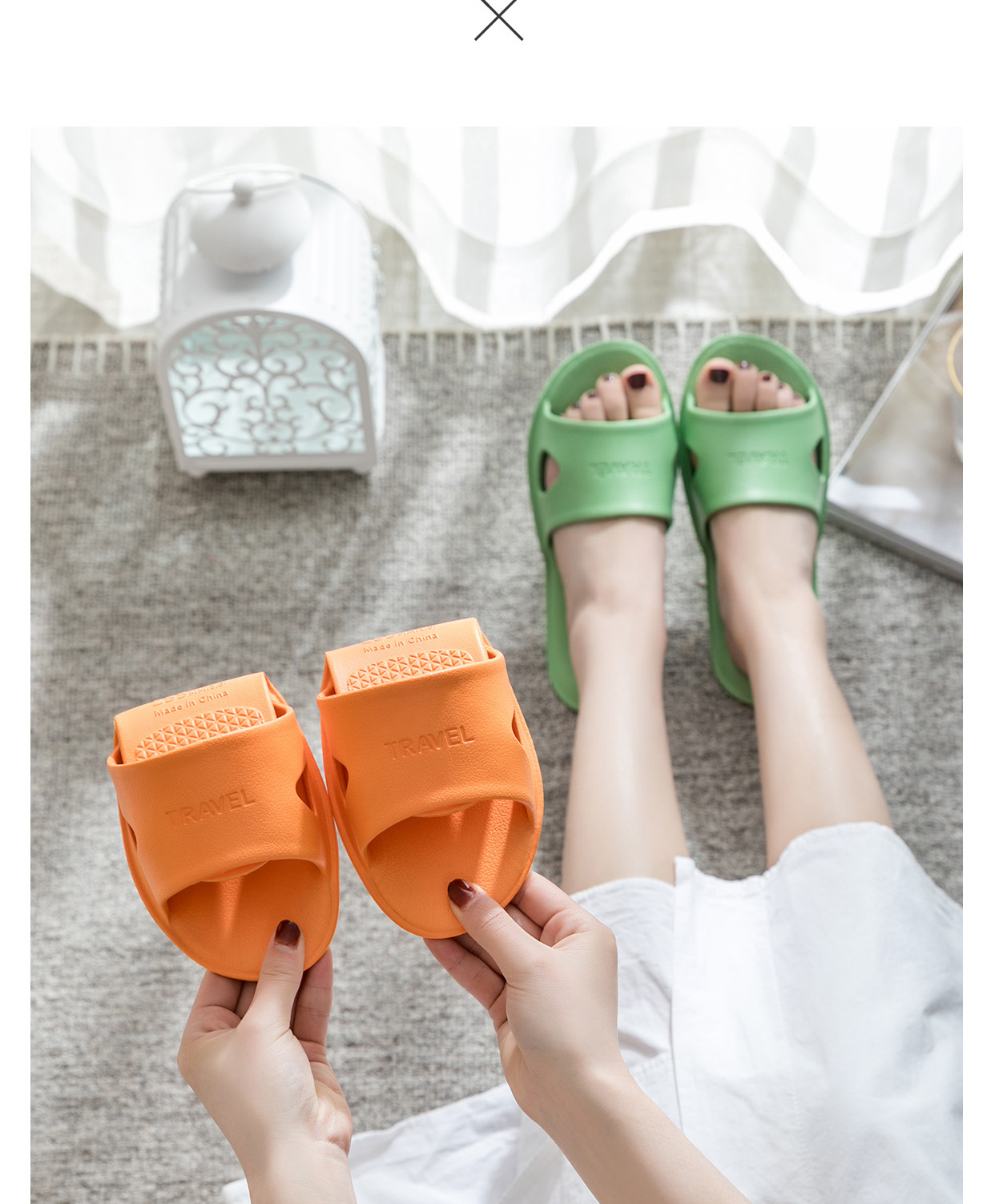 Portable foldable non-slip slippers