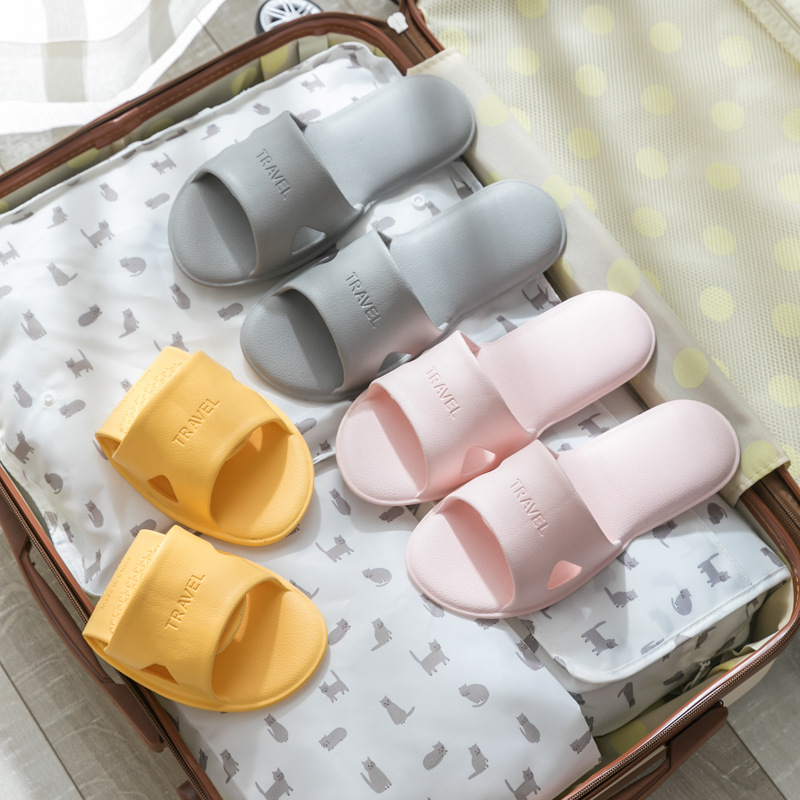 Portable foldable non-slip slippers