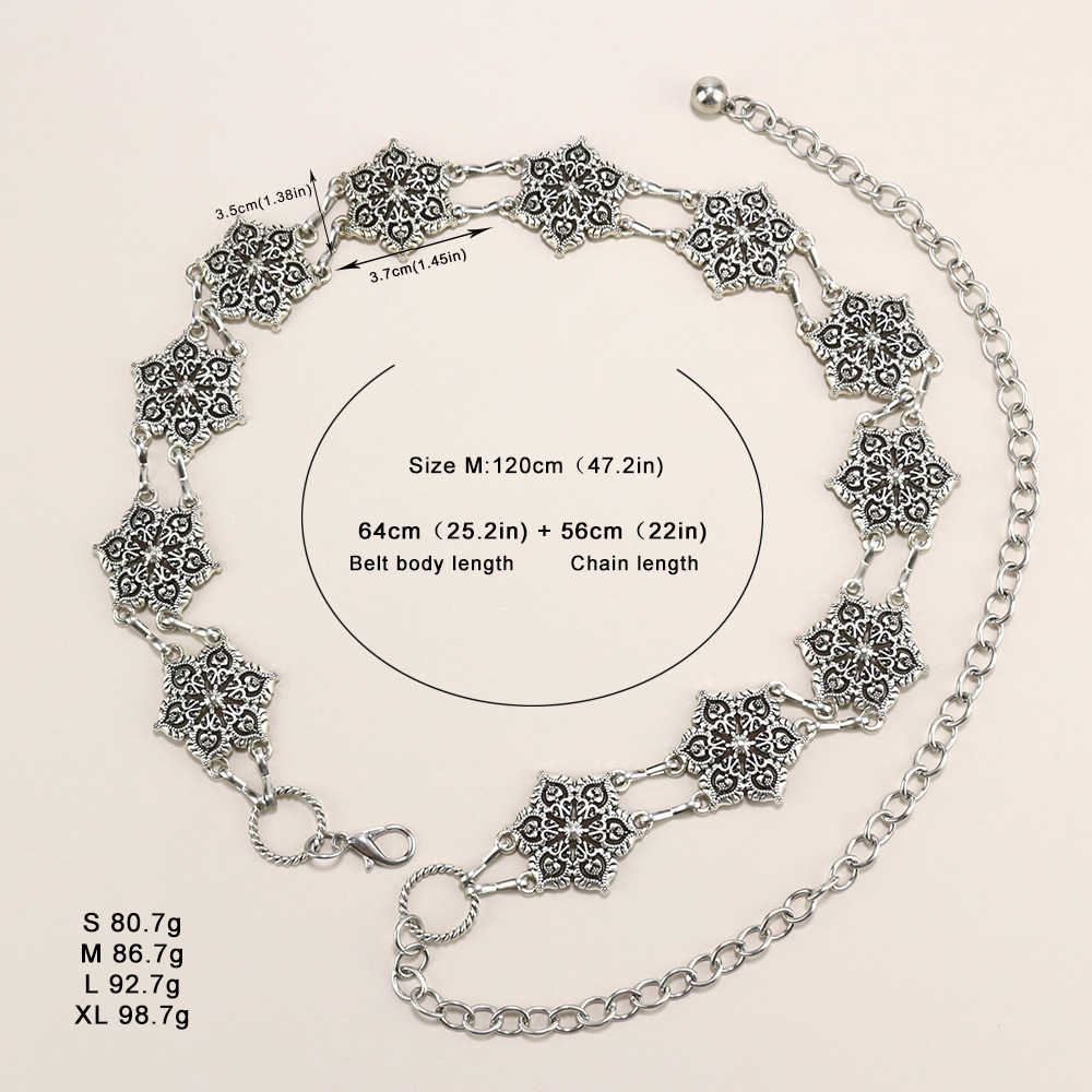 Premium sense Ladies Metal chain Retro Butterfly Heart waist chain